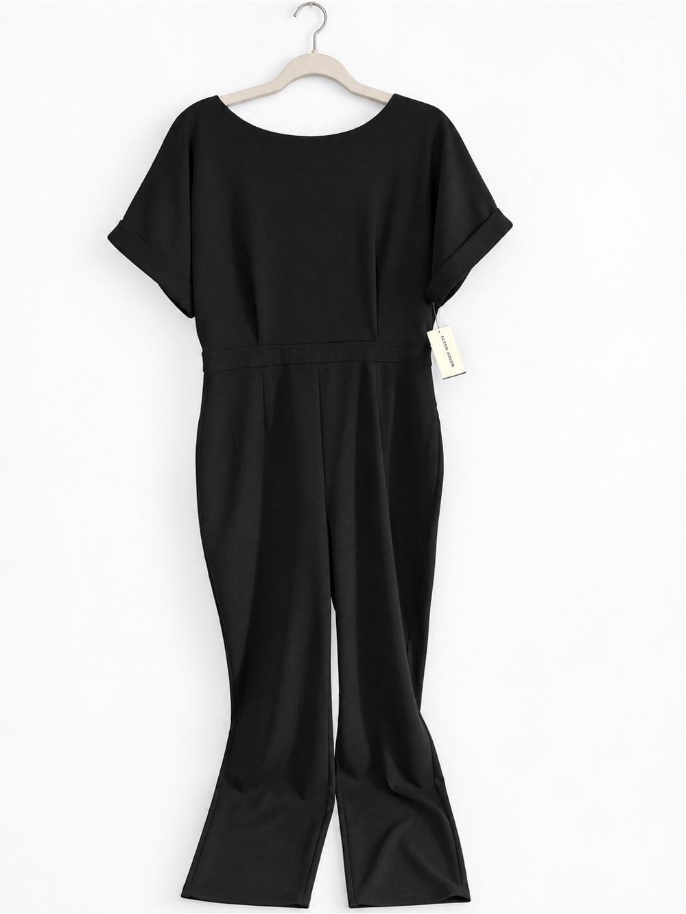 NWT Alexia Admor Black Short-Sleeve Jumpsuit Wedding Guest Formal